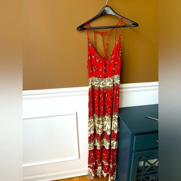 PATRONS OF PEACE Womens Maxi Dress Size S Flowy Beachy Boho Made in India - Picture 3 of 7